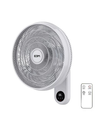 edm ventilador pared mando a distancia blanco po