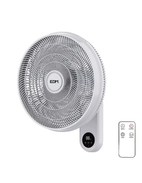 edm ventilador pared mando a distancia blanco po