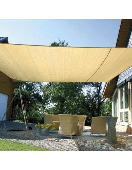 toldo vela 150gr (hdpe) rectangular beige 3x4m