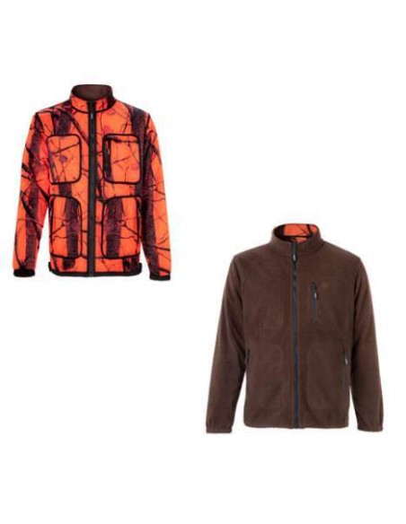 chaqueta rev. jabato camo naranja/marron talla l