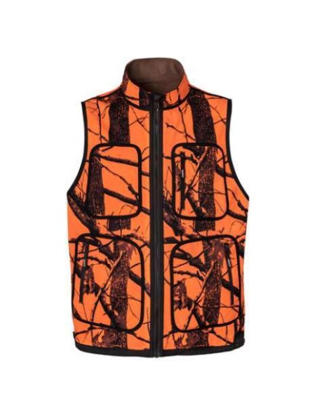 chaleco rev jabato camo naranja/marron talla m