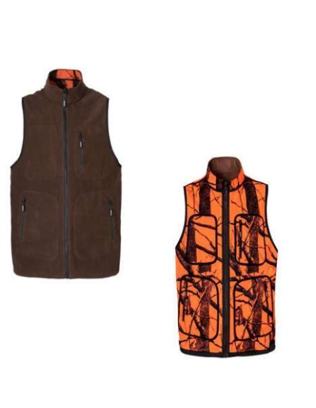 chaleco rev jabato camo naranja/marron talla m