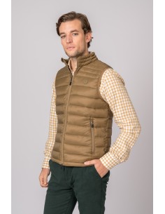 chaleco niza british cotton camel g900 talla l 2