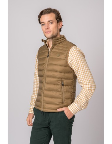 chaleco niza british cotton camel g900 talla l