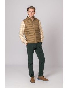 chaleco niza british cotton camel g900 talla xxl