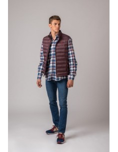 chaleco lugo british cotton burdeos g900 talla m