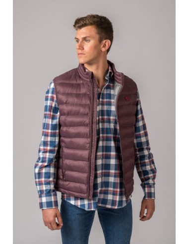 chaleco lugo british cotton burdeos g900 talla l