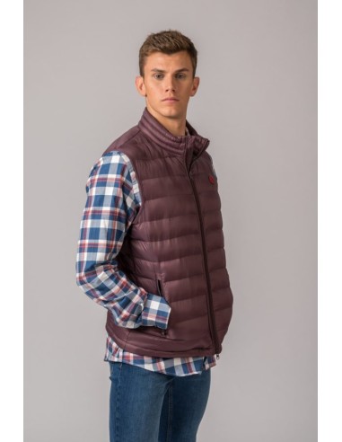 chaleco lugo british cotton burdeos g900 talla l