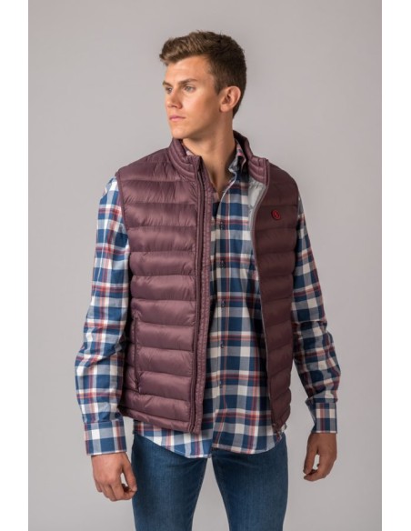 chaleco lugo british cotton burdeos g900 talla xl