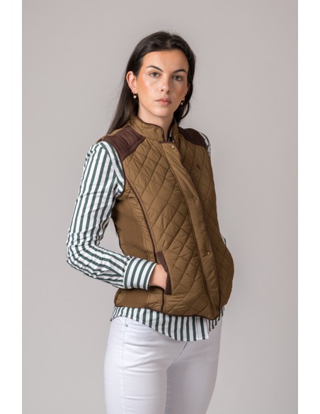 chaleco mujer new kimberly camel w200n talla m