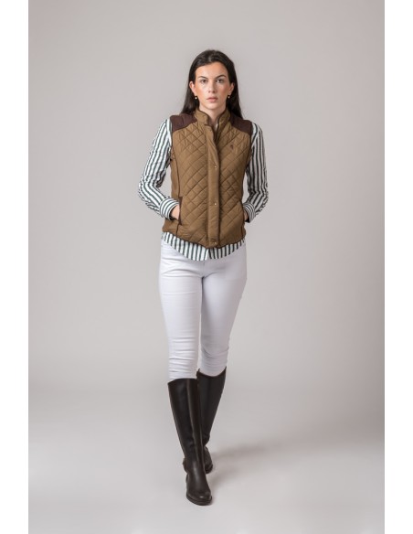 chaleco mujer new kimberly camel w200n talla l