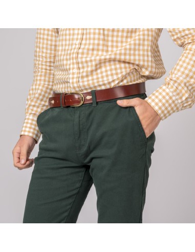 pantalon chino classic british cotton green t. 50