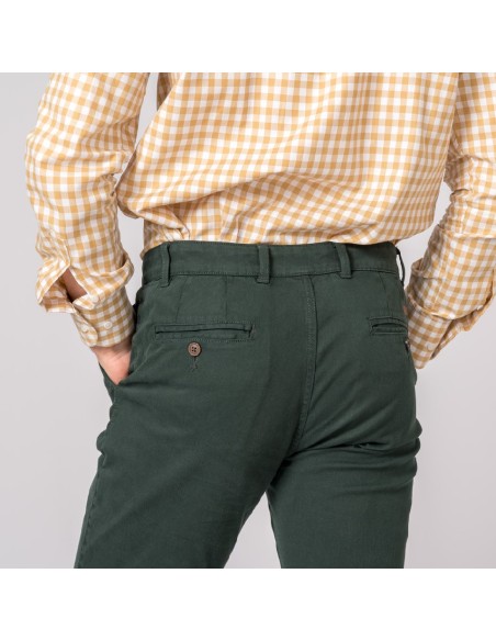 pantalon chino classic british cotton green t. 50