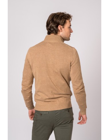 jersey c/cremallera british cotton camel talla m