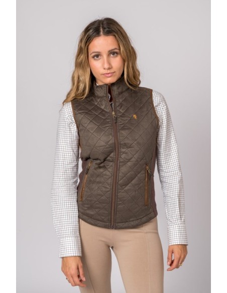 chaleco mujer acedera antelina verde g500 t.xxl