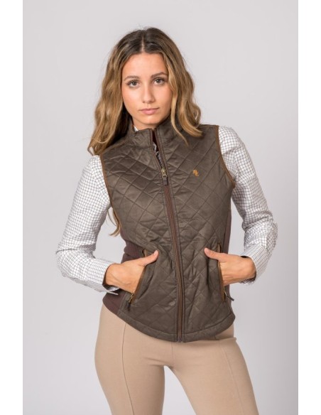 chaleco mujer acedera antelina verde g500 t.xxl