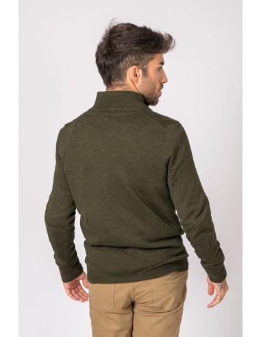 jersey c/cremallera british cotton verde talla s