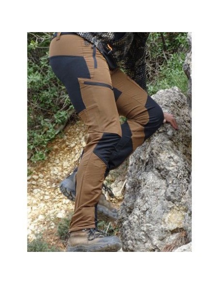 pantalon marron-negro elba talla 50