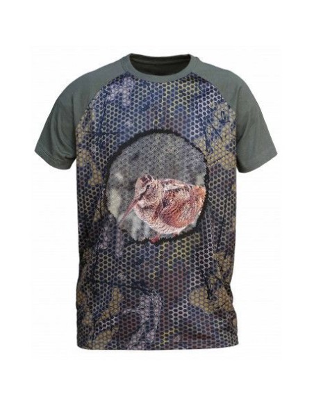 camiseta forest-print 3d becada talla m