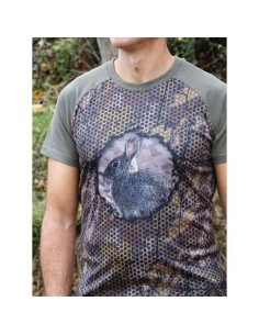 camiseta forest-print 3d conejo talla l 2