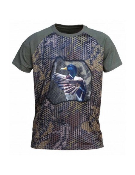 camiseta forest-print 3d pato talla m