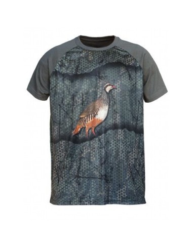 camiseta forest-print kaqui 3d perdiz talla m