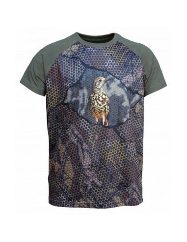 camiseta forest-print 3d zorzal talla m