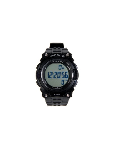 reloj tactico con podometro negro delta dttw004