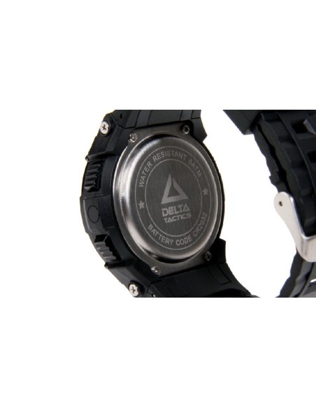 reloj tactico con podometro negro delta dttw004