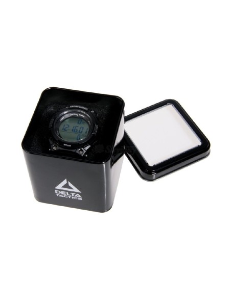reloj tactico con podometro negro delta dttw004