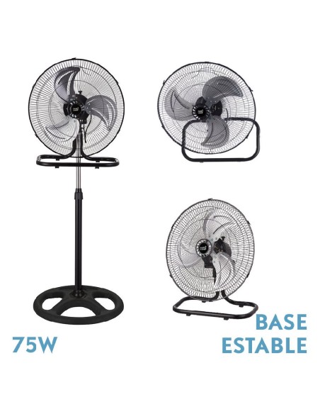 ventilador 3 en 1 recio negro 50 d 3vel. 70w 3 asp