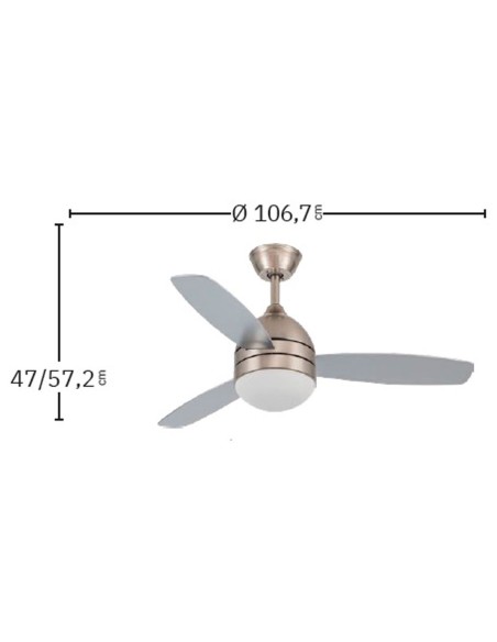 ventilador 30w dc maestral cuero 3 aspas roble/nog