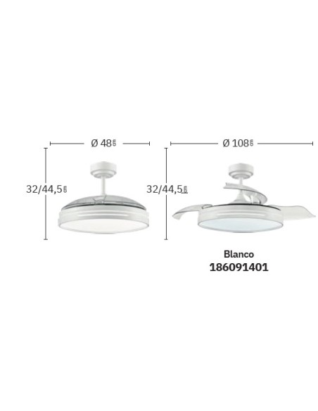 ventilador dc 72w micenas blanco 3 aspas transp