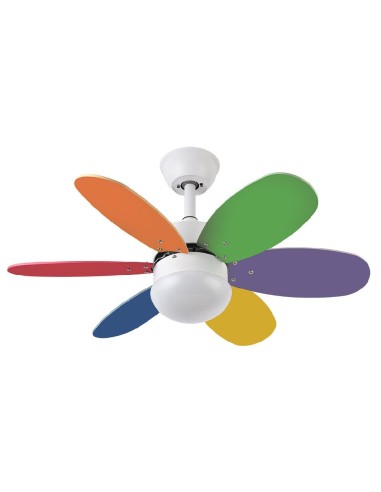 ventilador dc alves 2xe27 blanco 6 aspas rev c.rem