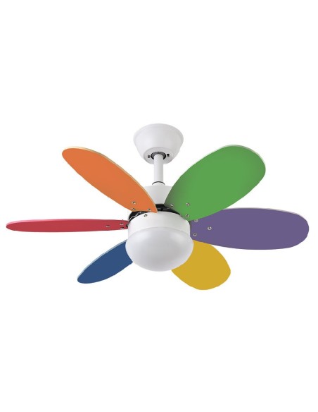 ventilador dc alves 2xe27 blanco 6 aspas rev c.rem