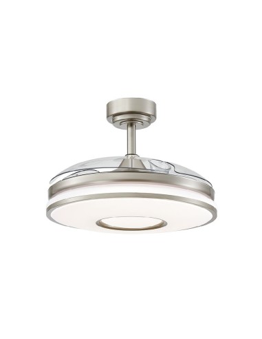 ventilador dani 59w 6980lm niquel 4 aspas 6 velocidades 107d