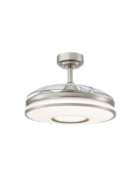 ventilador dani 59w 6980lm niquel 4 aspas 6 velocidades 107d