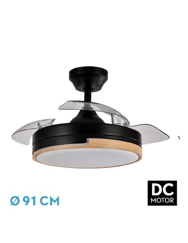 ventilador dc 48w olimpia negro/mad 3asp 6 vel 91d