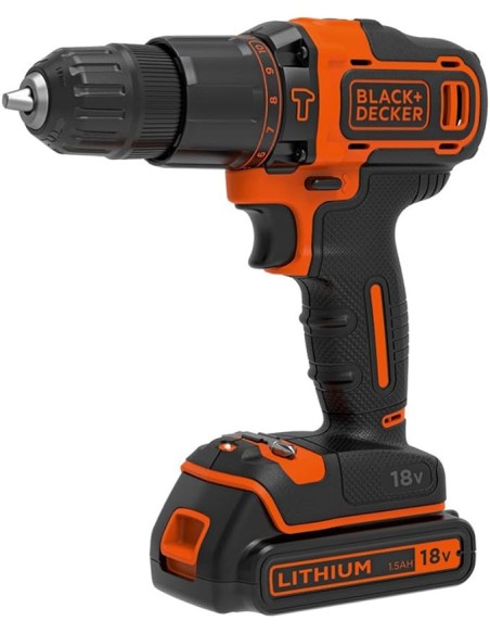 taladro percutor 18v 40nm bdchd18kb black+decker