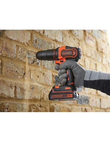 taladro percutor 18v 40nm bdchd18kb black+decker