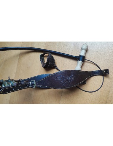 trailla para galgo doble giratoria vaquetilla