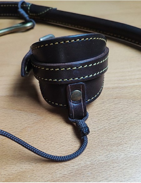 trailla para galgo doble giratoria vaquetilla