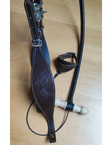 trailla para galgo doble giratoria vaquetilla