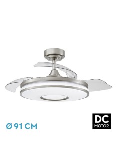 ventilador dc dani 59w 6980lm niquel 4 aspas 6 velocidades 91d