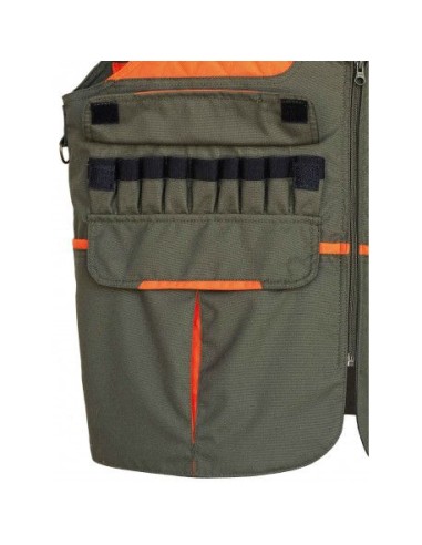 chaleco doble morral caqui/naranja iron talla xl