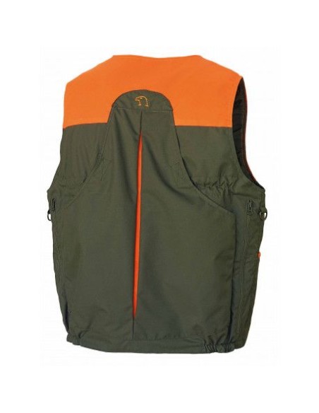 chaleco doble morral caqui/naranja iron talla xxl