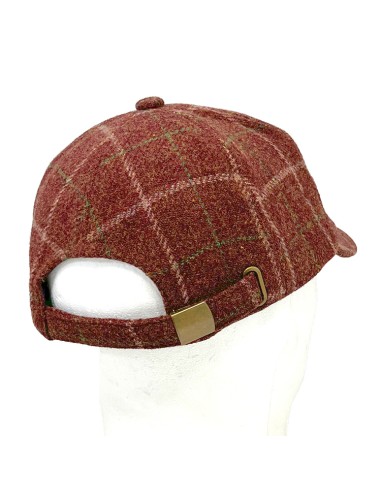 gorra deportiva baseball tartan bordeaus s/m