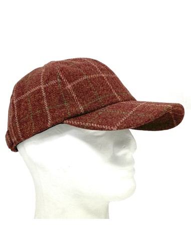 gorra deportiva baseball tartan bordeaus s/m