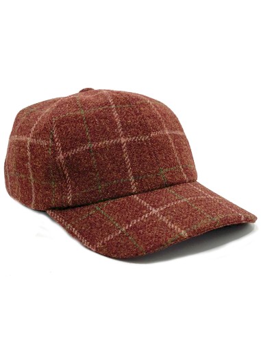gorra deportiva baseball tartan bordeaus s/m