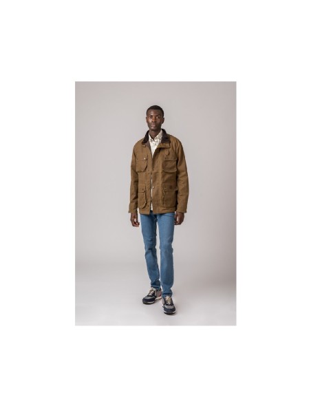 chaqueta denilson wax jacket camel hombre talla xl